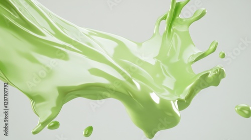 Abstract Green Liquid Splash photo