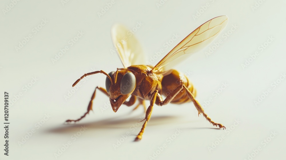 Fototapeta premium Golden Bee Close-Up