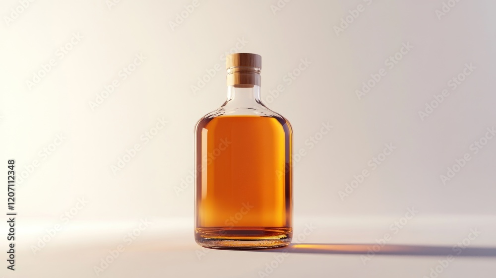 Whiskey Bottle on a White Background Whiskey Bottle on a White Background