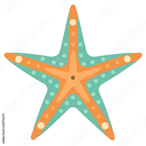Simple starfish clipart with white background
