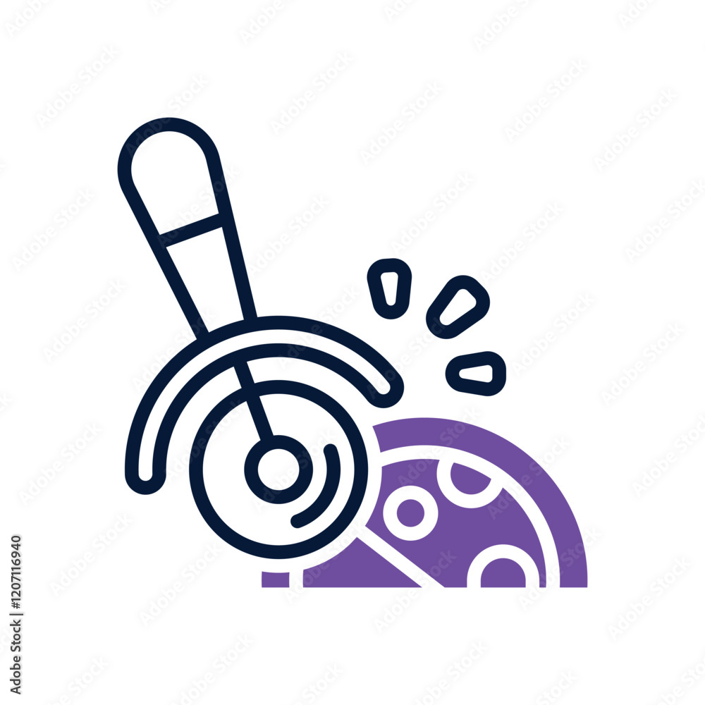 pizza cutter icon. vector dual tone icon for your website, mobile, presentation, and logo design. pizza cutter icon. vector dual tone icon for your website, mobile, presentation, and logo design.