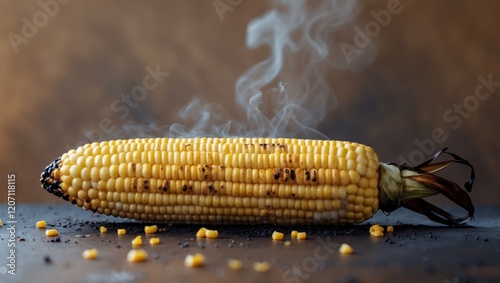 Delicious Grilled Corn on the Cob Roasted to Perfection Over Embers.