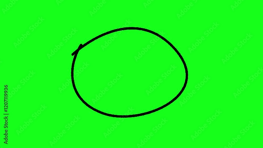 Looping video animation circle moving on green screen background. Looping video animation circle moving on green screen background.