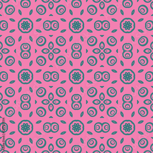 Pink Swirling Floral Ornament 