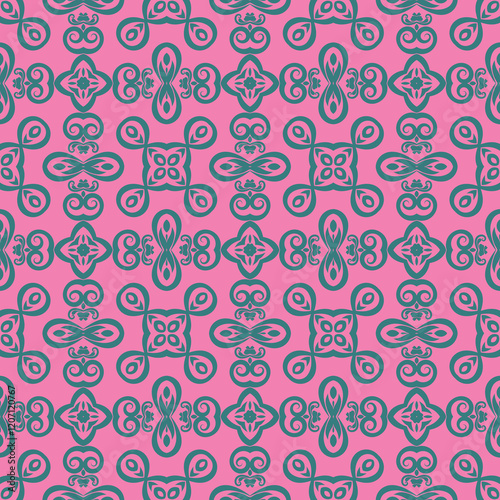 Pink Swirling Floral Ornament 