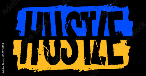 hustle typography design vector for print t shirt