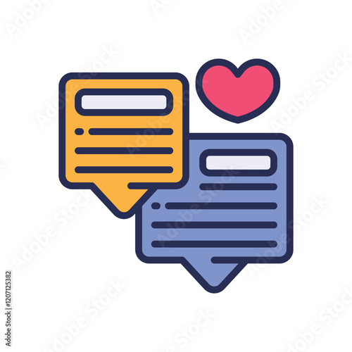 chat box filled color icon. vector icon for your website, mobile, presentation, and logo design.