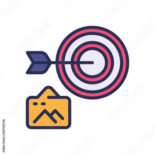 target filled color icon. vector icon for your website, mobile, presentation, and logo design.