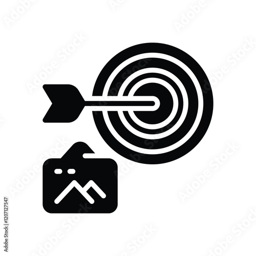 target solid icon. vector icon for your website, mobile, presentation, and logo design.