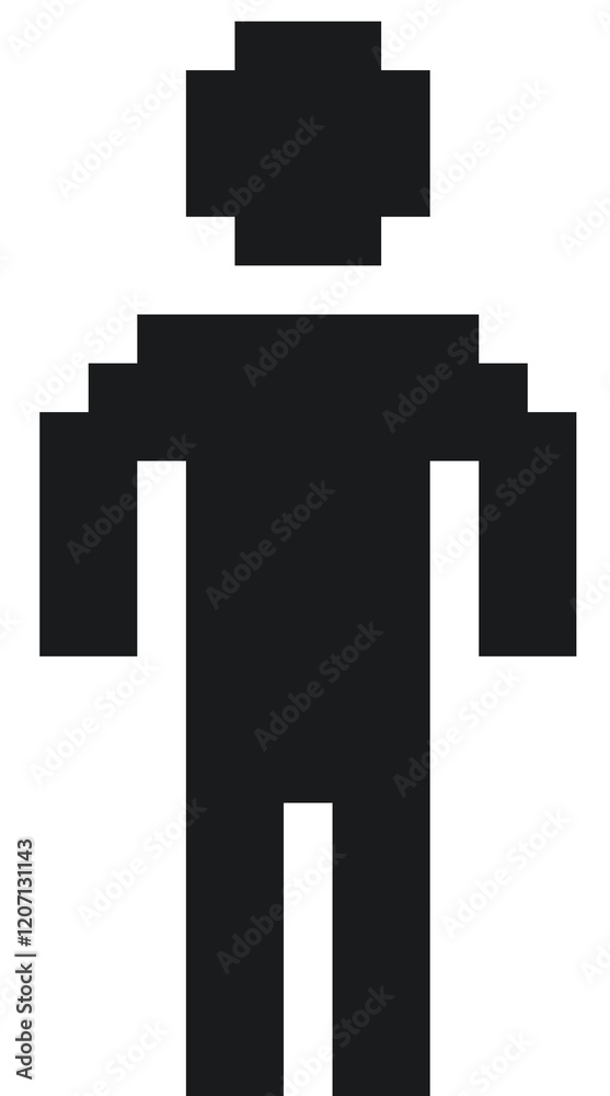 pixel man sigh icon 8bit