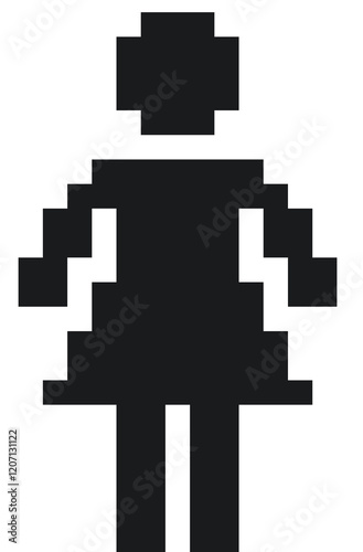 pixel woman sigh icon 8bit