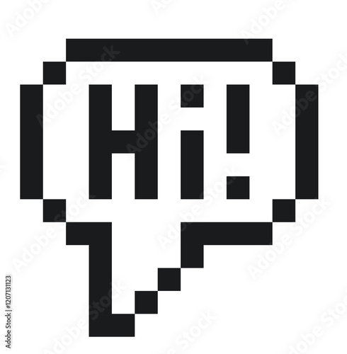 pixel hi chat 8bit icon