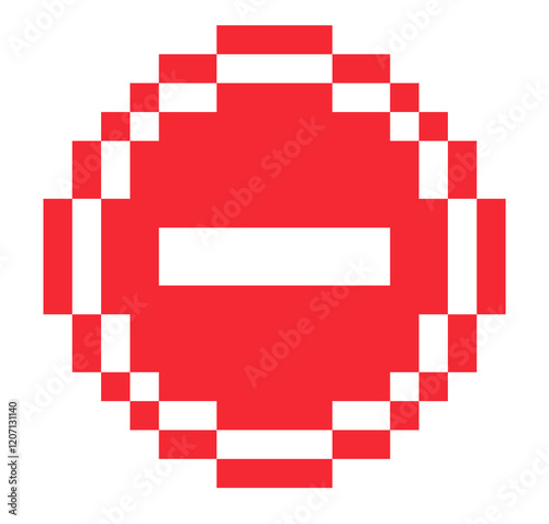 pixel do not enter sigh 8bit icon