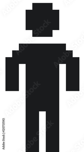 pixel man sigh icon 8bit