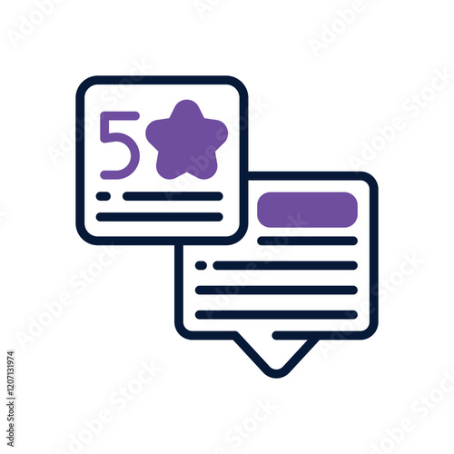 review dual tone icon. vector icon for your website, mobile, presentation, and logo design.