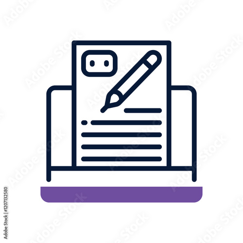 blogging dual tone icon. vector icon for your website, mobile, presentation, and logo design.