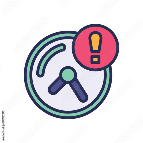 clock alarm filled color icon. vector icon for your website, mobile, presentation, and logo design.