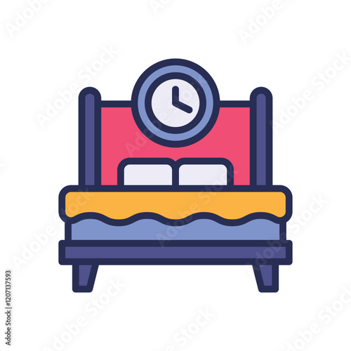 sleep time filled color icon. vector icon for your website, mobile, presentation, and logo design.