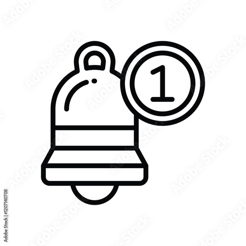 notification line icon. vector icon for your website, mobile, presentation, and logo design.