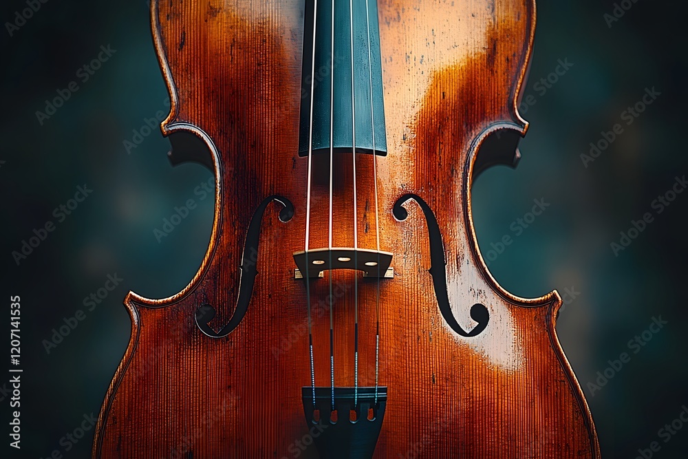 Elegant Close-Up of a Classical Violin's Intricate Details Elegant Close-Up of a Classical Violin's Intricate Details