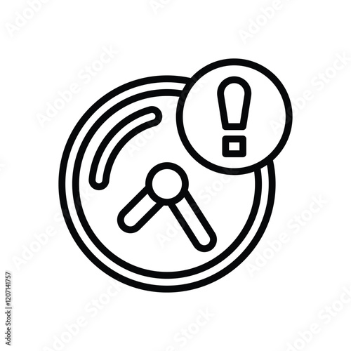 clock alarm line icon. vector icon for your website, mobile, presentation, and logo design.