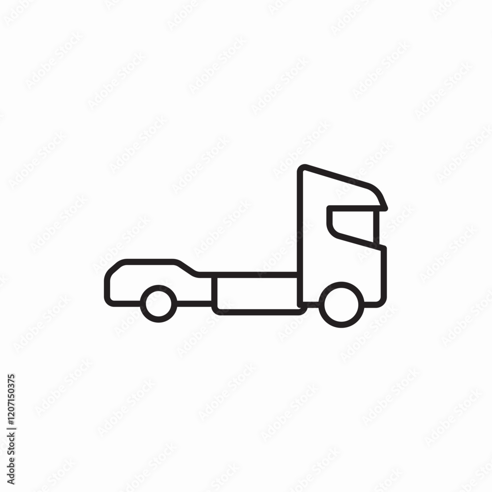 Delivery truck flag service icon vector sign Delivery truck flag service icon vector sign