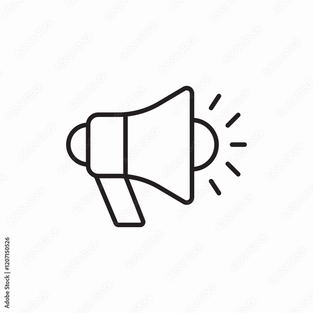 Marketing megaphone announcement speaker icon vector sign