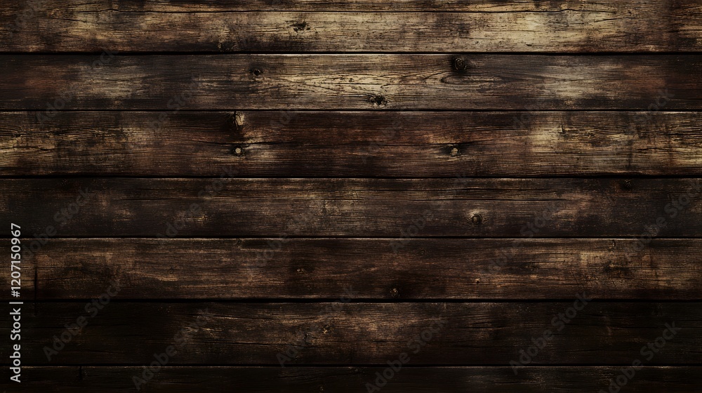 Fototapeta premium Dark Brown Weathered Wooden Planks Background Texture