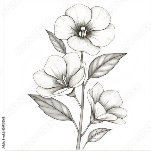 Flower  coloring page coloring book, grayscale coloring pages, grayscale,  Art & Illustration