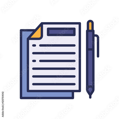 document filled color icon. vector icon for your website, mobile, presentation, and logo design.
