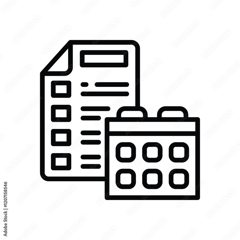 schedule line icon. vector icon for your website, mobile, presentation, and logo design. schedule line icon. vector icon for your website, mobile, presentation, and logo design.