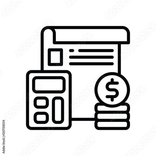 budgeting line icon. vector icon for your website, mobile, presentation, and logo design.