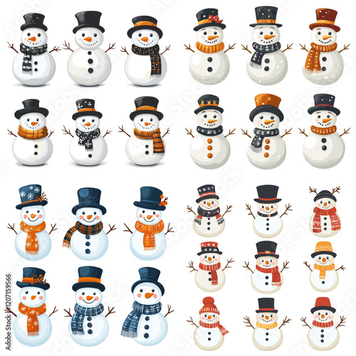 set of snowman