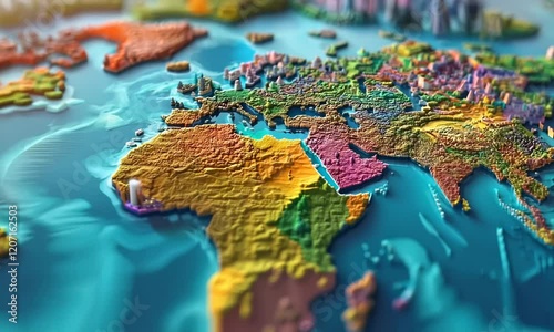 International Day of Democracy world map and democracy symbols, September 15th