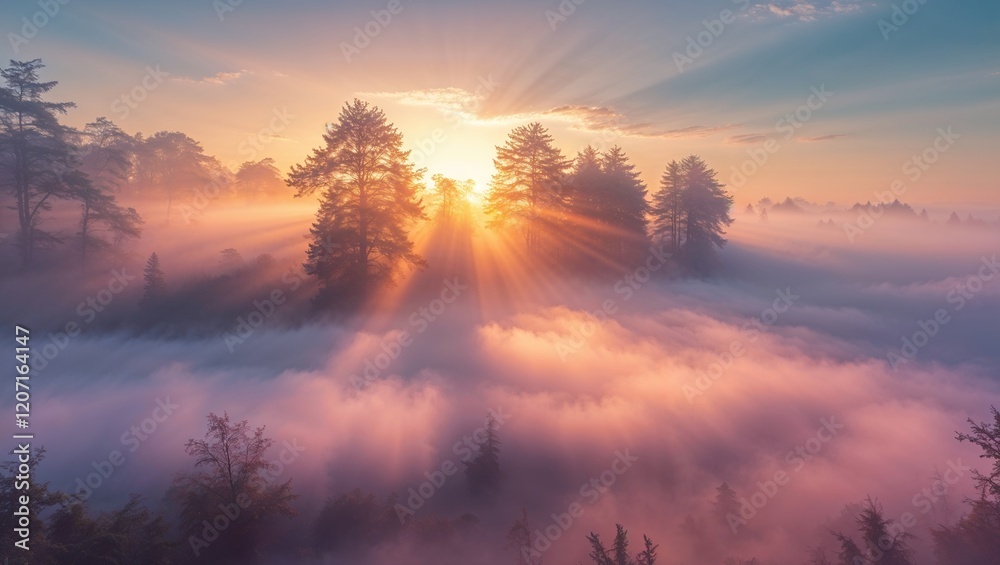 Fototapeta premium sunrise in the forest