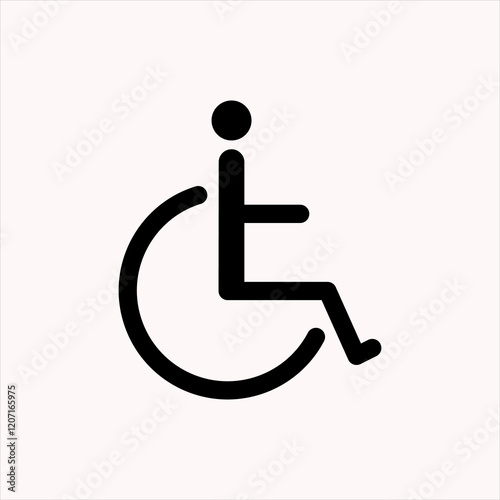 Disability icon isolated on white background