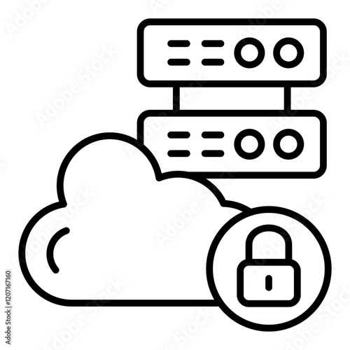 Cloud lock Icon