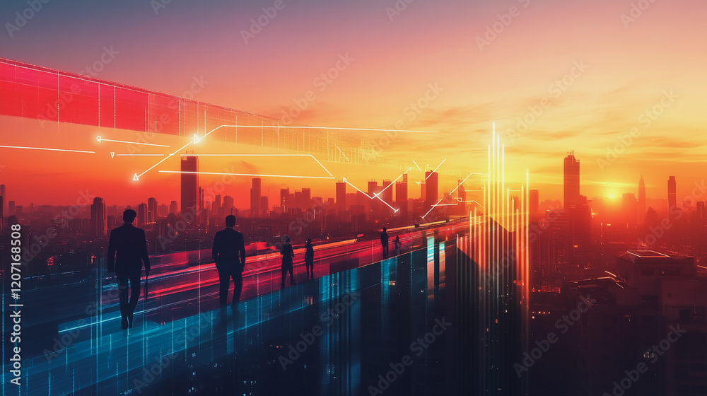 abstract professional business team people connection of line from nail node to node on Smart digital cityscap and skyline background , Innovation networking concept abstract professional business team people connection of line from nail node to node on Smart digital cityscap and skyline background , Innovation networking concept