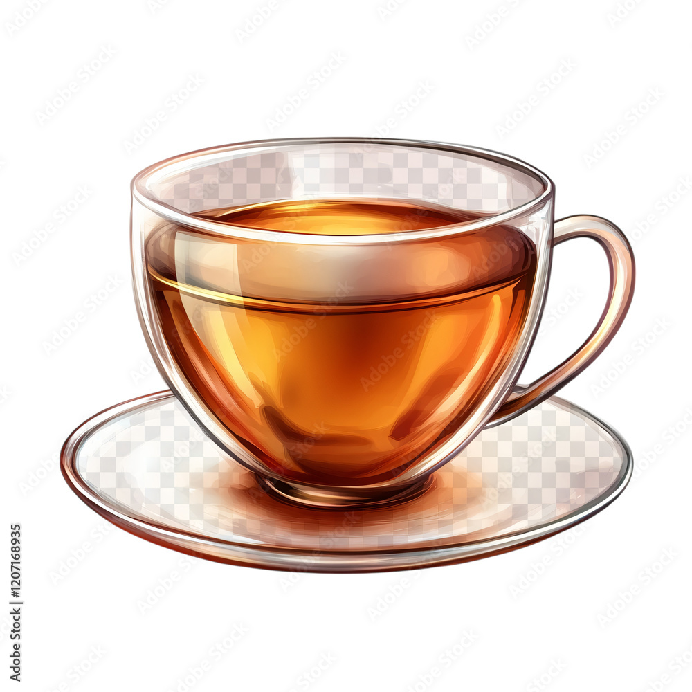 freshly brewed cup of tea isolated on transparent background freshly brewed cup of tea isolated on transparent background