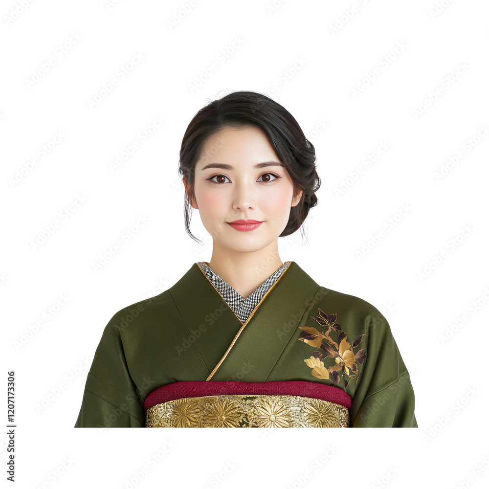 Beautiful Young Woman in Traditional Japanese Kimono Beautiful Young Woman in Traditional Japanese Kimono