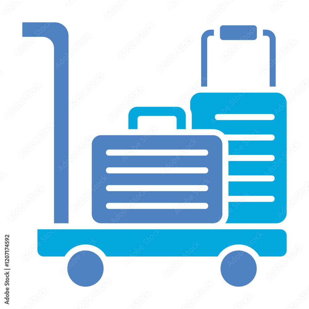 Obraz premium Luggage cart Icon