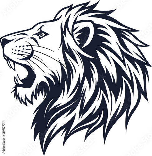 Wallpaper Mural lion head silhouette vector design Torontodigital.ca