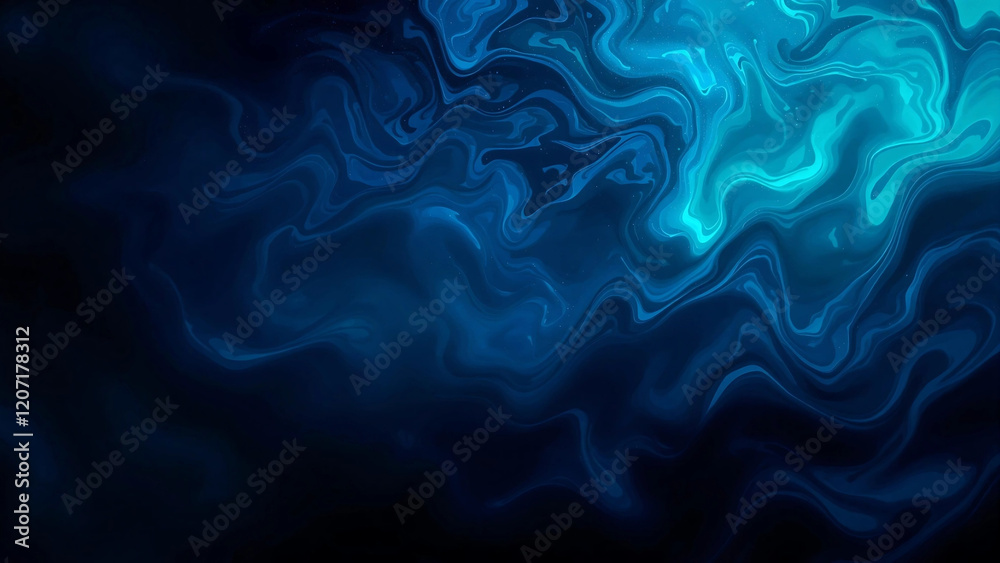 Fototapeta premium Abstract Blue Liquid Swirls Pattern