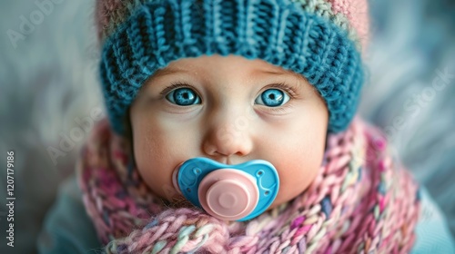 Pacifier Moments: Watching a baby find comfort with a pacifier, a calming tool that works wonders in fussy moments, providing relief and happiness to parents.
