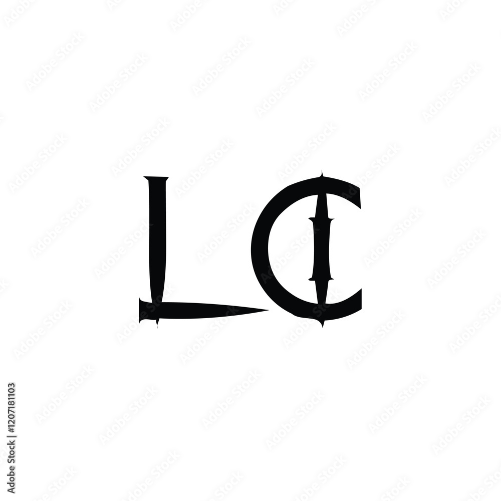 LC monogram logo design letter text name symbol monochrome logotype alphabet character simple logo LC monogram logo design letter text name symbol monochrome logotype alphabet character simple logo