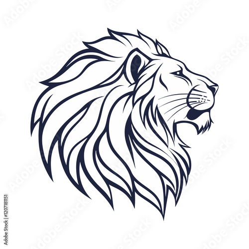 Wallpaper Mural lion head silhouette vector design Torontodigital.ca