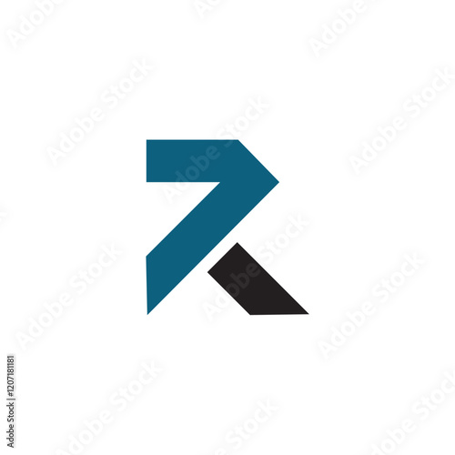 A geometric abstract logo consisting of two intersecting shapes 