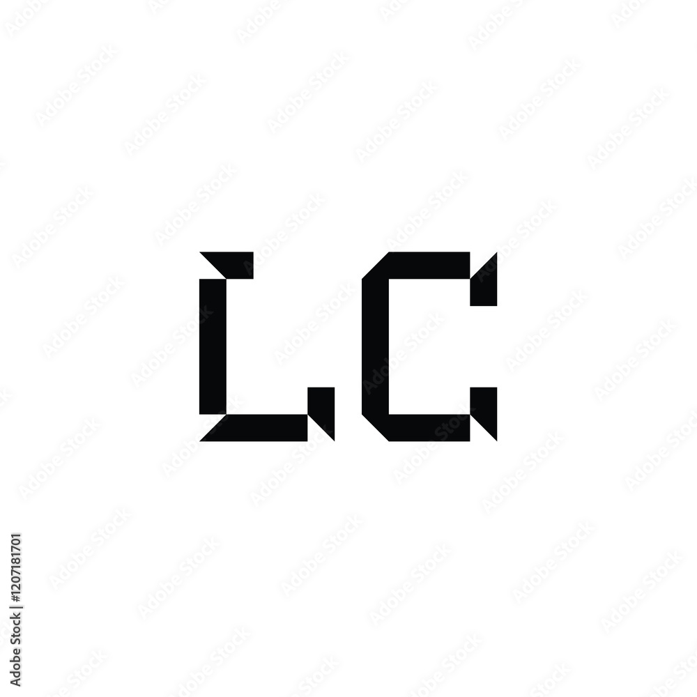 LC monogram logo design letter text name symbol monochrome logotype alphabet character simple logo LC monogram logo design letter text name symbol monochrome logotype alphabet character simple logo