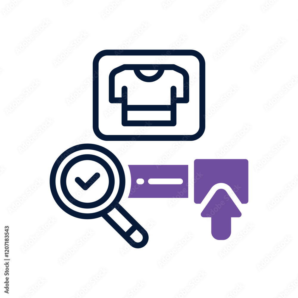 product search icon. vector dual tone icon for your website, mobile, presentation, and logo design. product search icon. vector dual tone icon for your website, mobile, presentation, and logo design.