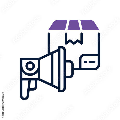 product announcement icon. vector dual tone icon for your website, mobile, presentation, and logo design.
